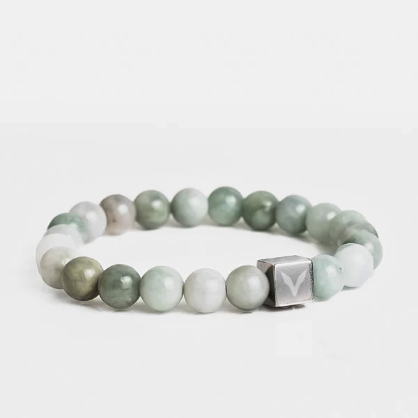GREEN WHITE JASPER STONE BRACELET