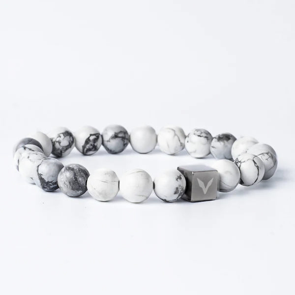 WHITE HOWLITE STONE BRACELET