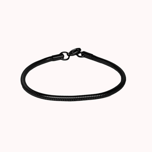 SNAKE BRACELET - BLACK - 3MM