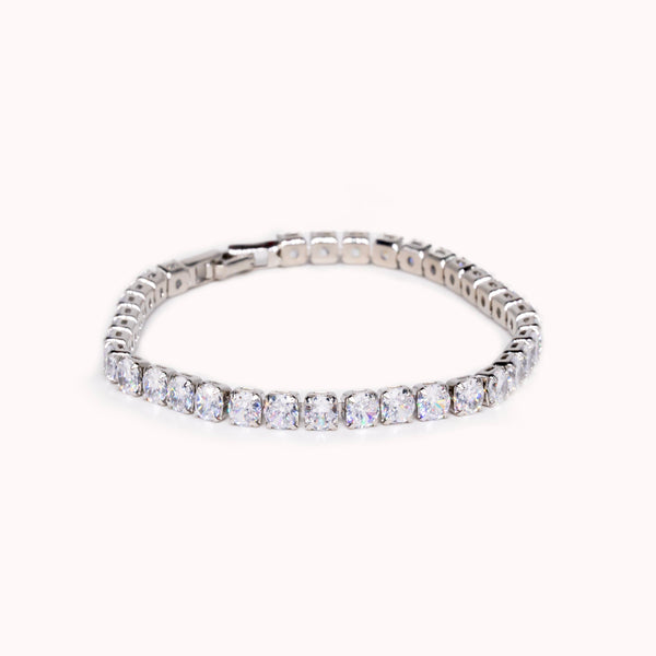 PRINCESS CUT STONES TENNIS BRACELET - 4MM