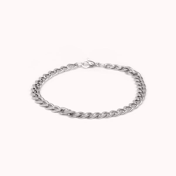 CURB BRACELET - SILVER - 5MM
