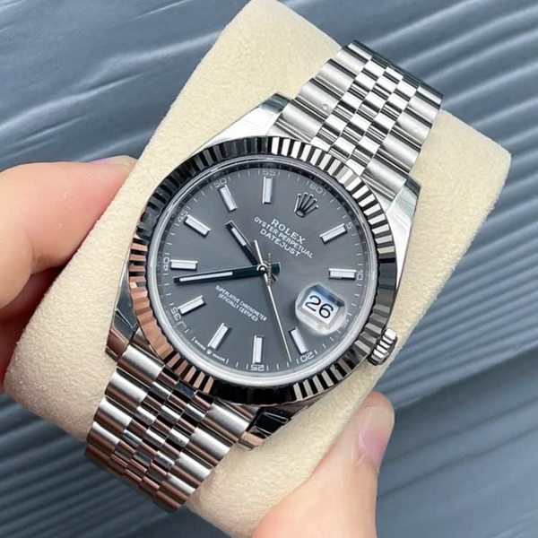 Rolex Datejust 41 Stainless Steel Dark Gray Dial – Jubilee Bracelet