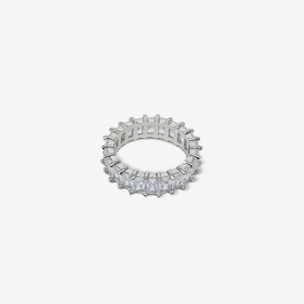 ASSCHER CUT ETERNITY BAND - SILVER