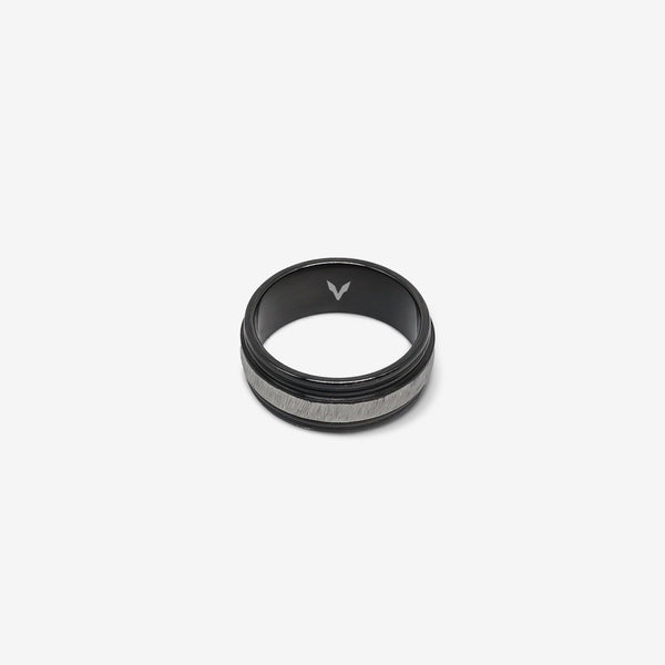 BRUSHED TOP RING - SILVER