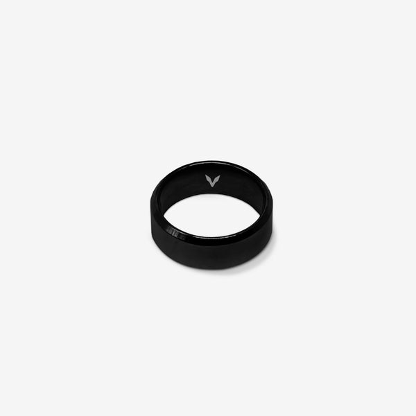 MATTE STROKED RING - BLACK