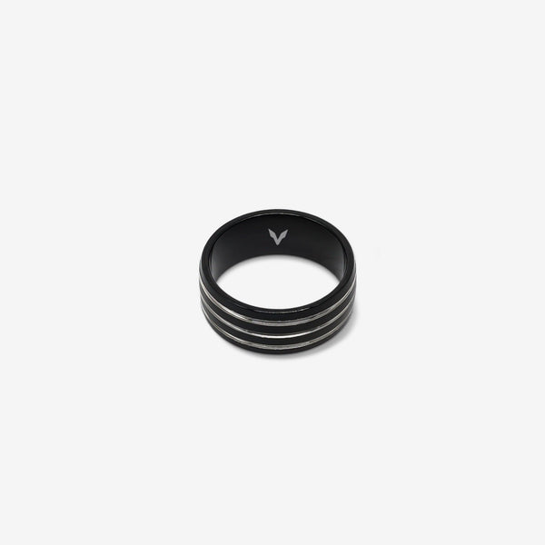 TRIPLE STRIPED RING - BLACK