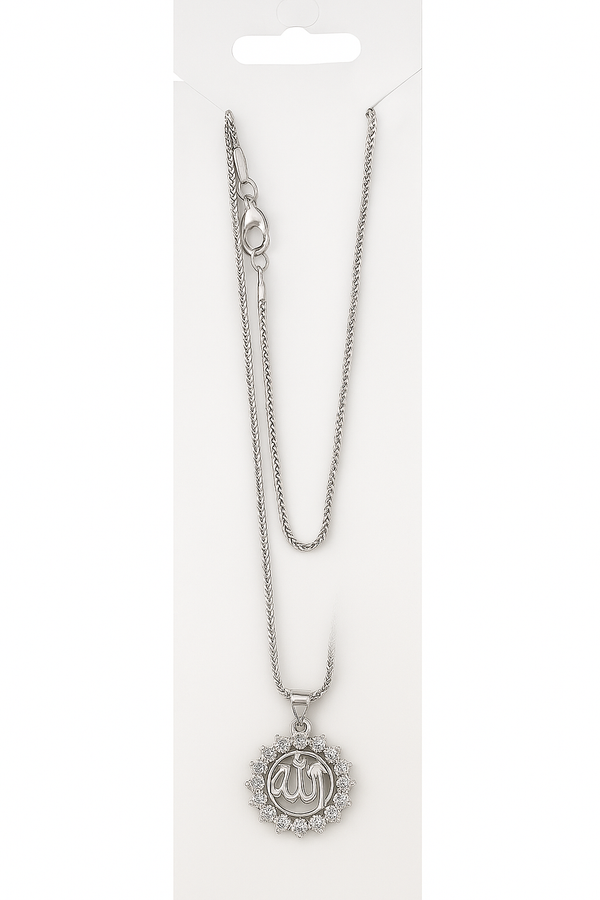 Silver Chain with Allah Pendant