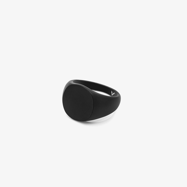 VINTAGE SIGNET RING - BLACK